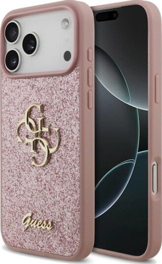 GUESS Fixed Glitter Big 4G Case for iPhone 18 Pro Max / 17 Pro Max - Pink