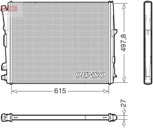 Radiator, motorkjøling DENSO DRM05123