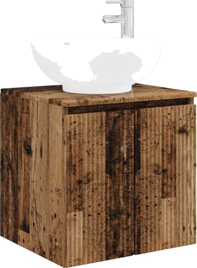 Vegghengt vaskeservant Gammelt tre 49,5 x 44,5 x 65 cm Vegghengt vaskeservant Gammelt tre 49,5 x 44,5 x 65 cm