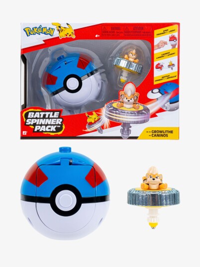 Pokémon Battle Spinner Growlithe med Great Ball - Snurrende leker for Barn