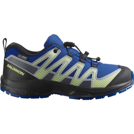 Salomon Kids Xa Pro V8 Waterproof Nautical Blue/black/sharp Green 35"