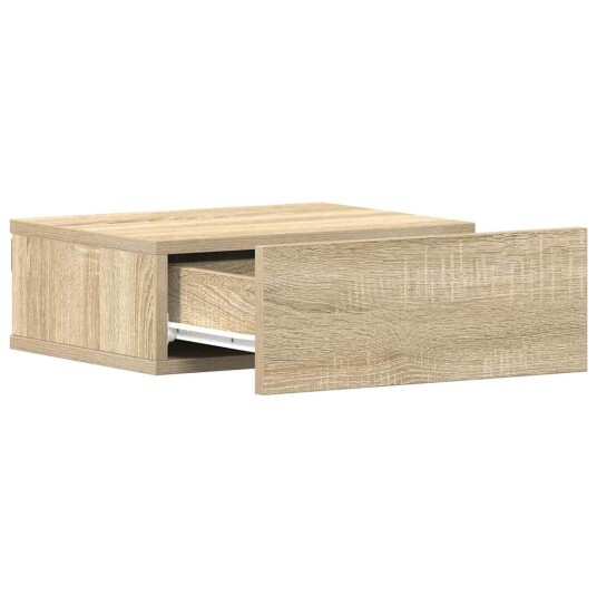 vidaXL Flytende nattbord sonoma eik 40x30x15 cm sponplate
