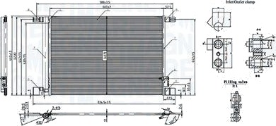 Kondensator klimaanlegg MAGNETI MARELLI 350203010600 Kondensator klimaanlegg MAGNETI MARELLI 350203010600