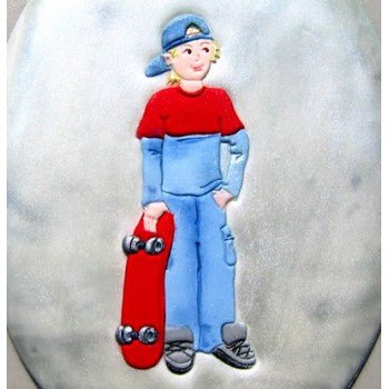 Patchwork Utstikker Skateboarder 