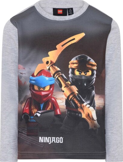 LEGO Kidswear Ninjago langermet t skjorte Taylor 713 Grå melange (134)