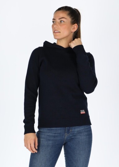 Seaside San Diego Hood W Navy 38 Strikket