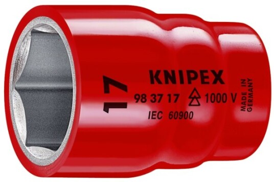 Knipex VDE-godkjent 6Kt. Pipenøkkelinnsats 3/8" 19mm for Seksnøkkel