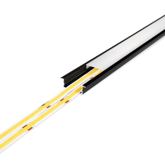 Aluminiumsprofil for LED stripe AGGE Wide Recessed innfelt Sølv 100 cm