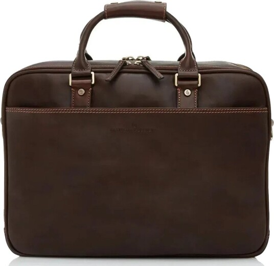 Castelijn & Beerens Verona Laptop Bag 15.6" Double Zip   Brown   43X12X32CM