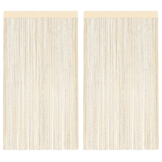 vidaXL Trådgardiner 2 stk 100x250 cm krem