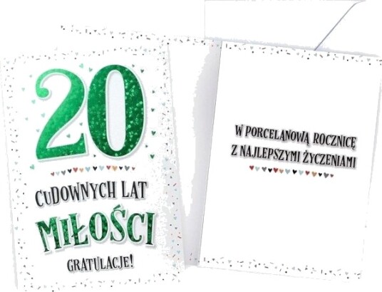 Hilsningskort Bryllupsjubileum 20