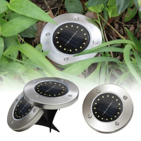 4 Pack Solar Spotlights LED bakkebelysning