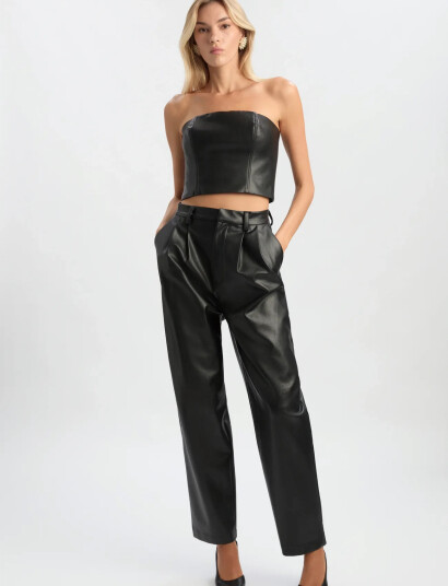 Bardot Kelsa Vegan Leather Pant Black 36 Bardot Kelsa Vegan Leather Pant Black 36