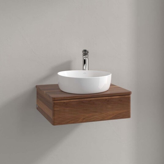 Villeroy & Boch Antao Servantskap med 1 skuff 60x50x19 cm m/lys Valnøtt Villeroy & Boch Antao Servantskap med 1 skuff 60x50x19 cm m/lys Valnøtt