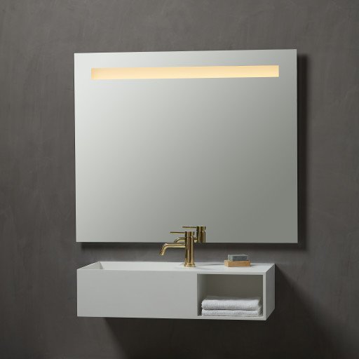 Loevschall Venice speil med touchpanel, multiwhite, 100x85 cm