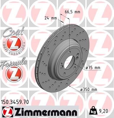 Bremseskive ZIMMERMANN 150.3459.70
