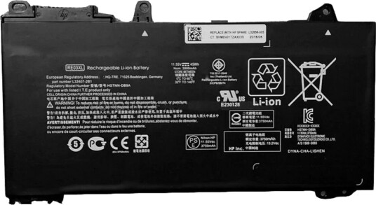 HP 3C laptop-batteri, 45Wh, 3,92Ah, Li-ion, RE03045XL-PL, RE03XL