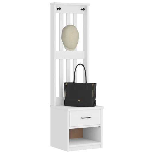 Halltre SANDENS hvit 45x40x159,5 cm heltre furu