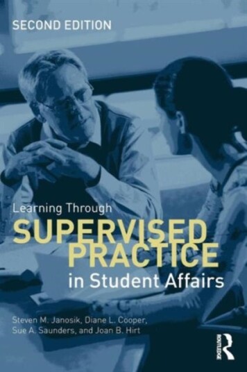 Learning Through Supervised Practice in Student Affairs