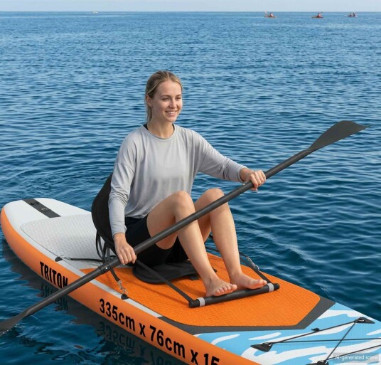 Paddle brettsete 52 x 31 x 45 cm Lyocell Svart