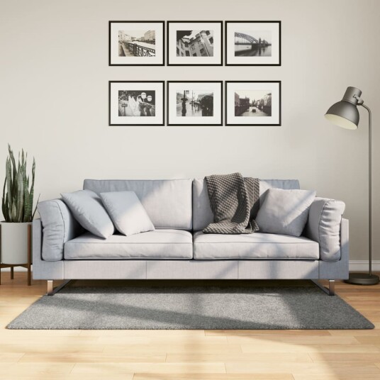 vidaXL Flossteppe med lang luv moderne grønn 80x150 cm