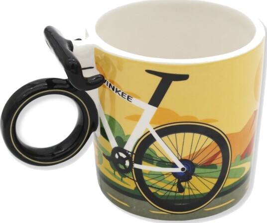 Winkee Krus Coffee Ride Bike Coffee Mug Yellow H10CM Winkee Krus Coffee Ride Bike Coffee Mug Yellow H10CM