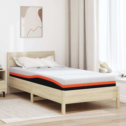 vidaXL Madrass Hvit og svart 90 x 190 cm Jakardstoff vidaXL Madrass Hvit og svart 90 x 190 cm Jakardstoff