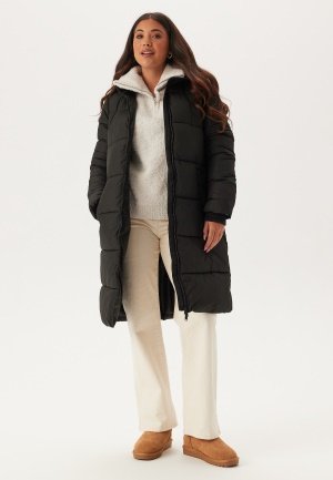 Pieces Bee New Long Puffer Jacket Black XS Pieces Bee New Long Puffer Jacket Black XS