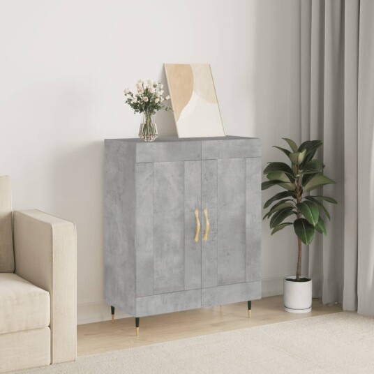 vidaXL Skjenk betonggrå 69,5x34x90 cm konstruert tre vidaXL Skjenk betonggrå 69,5x34x90 cm konstruert tre