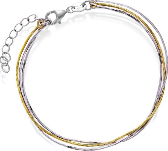 Pan Jewelry Fusion armbånd i 925 flerfarget sølv