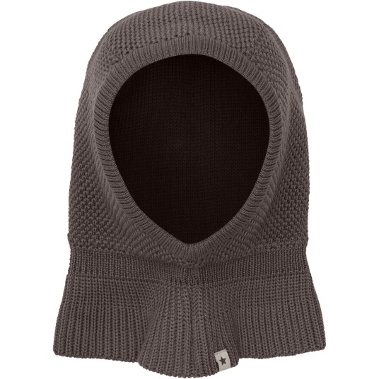 Huttelihut Brown Melange Elefantlue Ull Strikk Windstop 12-24 mdr/50