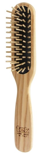 Tek Slim Rectangular Brush With Short Wooden Pins