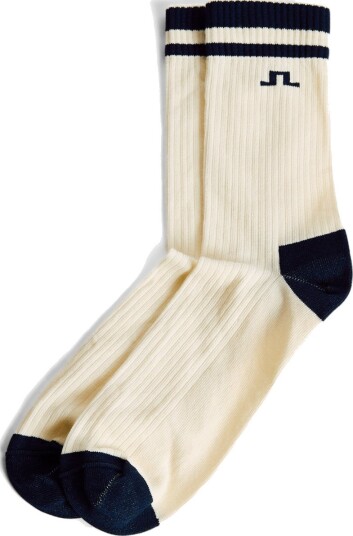 J.Lindeberg Finny Stripe Sock Blå Golfsokker JL Navy