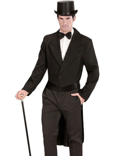 Svart Tailcoat Kostymejakke til Mann Strl XL