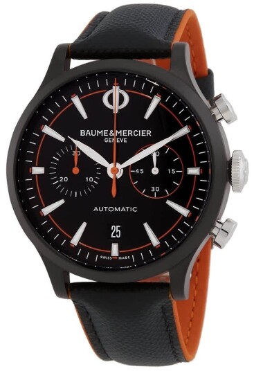 Baume & Mercier Herreklokke M0A10452 Capeland Sort/Gummi Ø42 mm