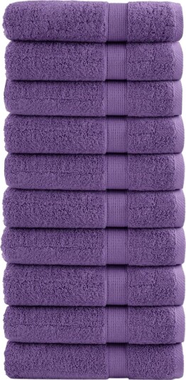 vidaXL Premium dusjhåndklær SOLUND 10 stk lilla 70x140cm 600 g/m2