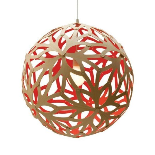 David Trubridge Floral Ø80 Rød Taklampe David Trubridge Floral Ø80 Rød Taklampe
