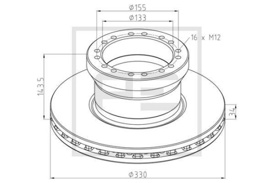 Bremseskive PETERS ENNEPETAL 106.005-10A