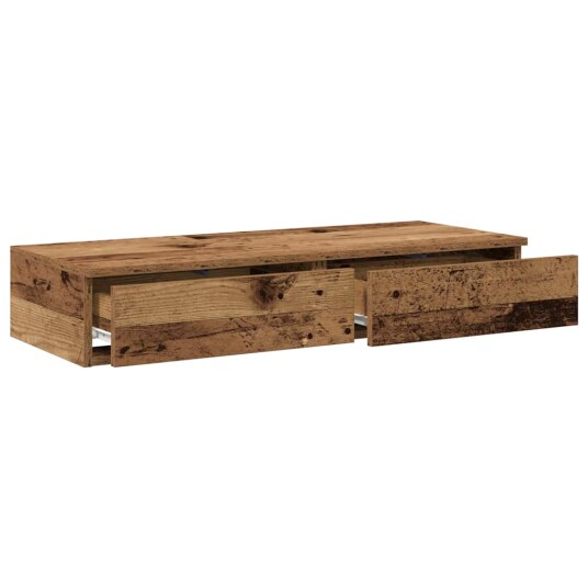 Skuffe i gammelt tre 90x36,5x16,5 cm laget av tre