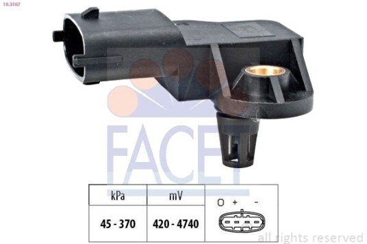 Lufttrykksensor, høydetilpasning FACET 10.3167 Lufttrykksensor, høydetilpasning FACET 10.3167