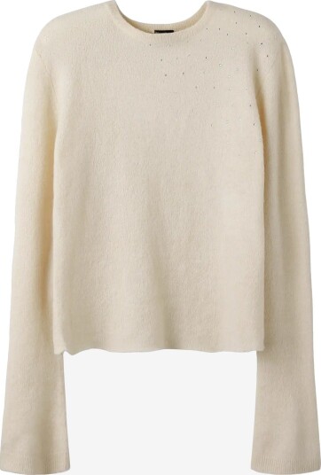 LMTD Nlflodet Stud Ls Short S Knit ANTIQUE WHITE 170 176