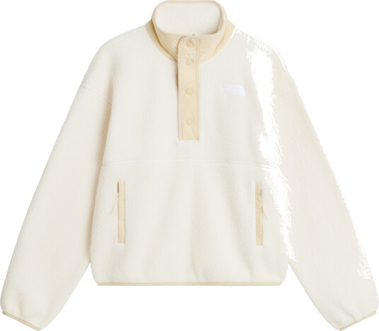 The North Face Women"s Cragmont 1/2 Snap Fleece Jacket White Dune/Desert Stone M