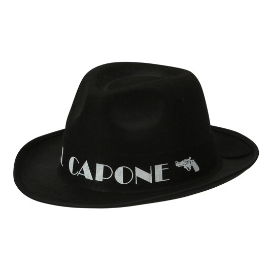 Widmann S.r.l. Al Capone Svart Gangsterhatt - One size