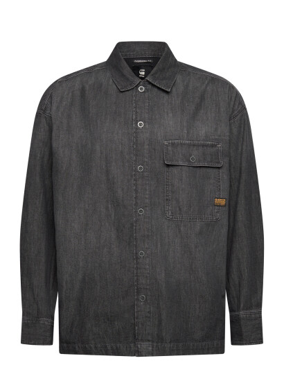 G Star Boxy Fit Flap Pocket Shirt Grey S