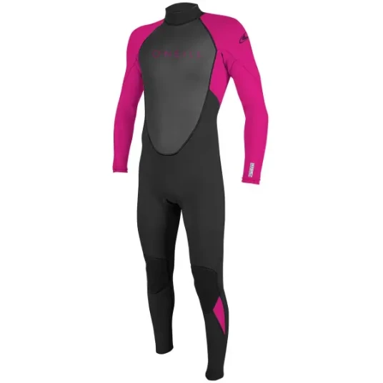 O'Neill Youth Reactor 3/2mm Back Zip Full, våtdrakt junior 12 BLK/BERRY