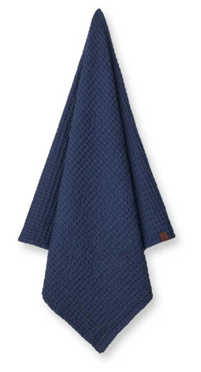 Humdakin Waffle badehåndkle 70 x 135 cm Sea blue