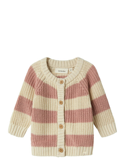 Lil"Atelier Nbfemlen Knit Card Stripe Lil White 68