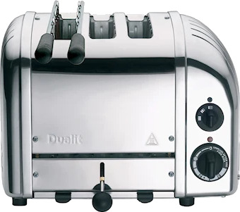 Dualit Classic Combi Brødrister 2+1 Skiver Rustfritt Stål med Toastrist Dualit Classic Combi Brødrister 2+1 Skiver Rustfritt Stål med Toastrist