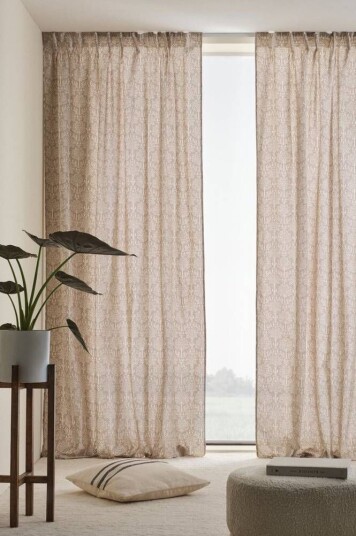 Jotex KVISTIG gardin med multifunksjonsbånd 2-pk Beige 1662032-02-250 1662032-02-300