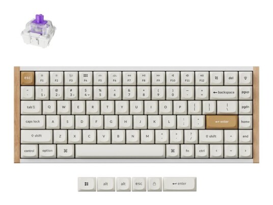 Keychron K2 He Special Edition 75% Bakgrunnsbelyst Trådløs K2H Q1 Keychron K2 He Special Edition 75% Bakgrunnsbelyst Trådløs K2H Q1